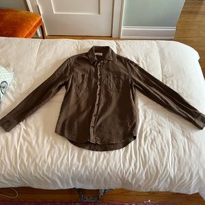 Taylor & Stitch The Utility Shirt in Walnut Double Cloth - Size CS (36)